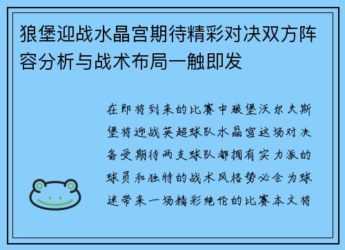 /uploads/images/20250618/lang-bao-ying-zhan-shui-jing-gong-qi-dai-jing-cai-dui-jue-shuang-fang-zhen-rong-fen-xi-yu-zhan-shu-bu-ju-yi-chu-ji-fa.webp